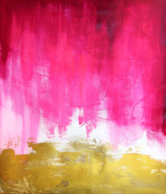Pink and Gold Abstract – Premium Art Print