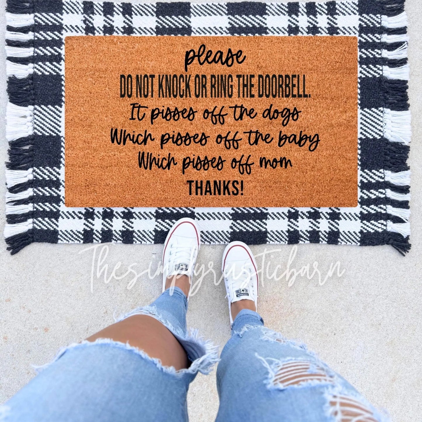 Please Do Not Knock Or Ring The Doorbell Doormat