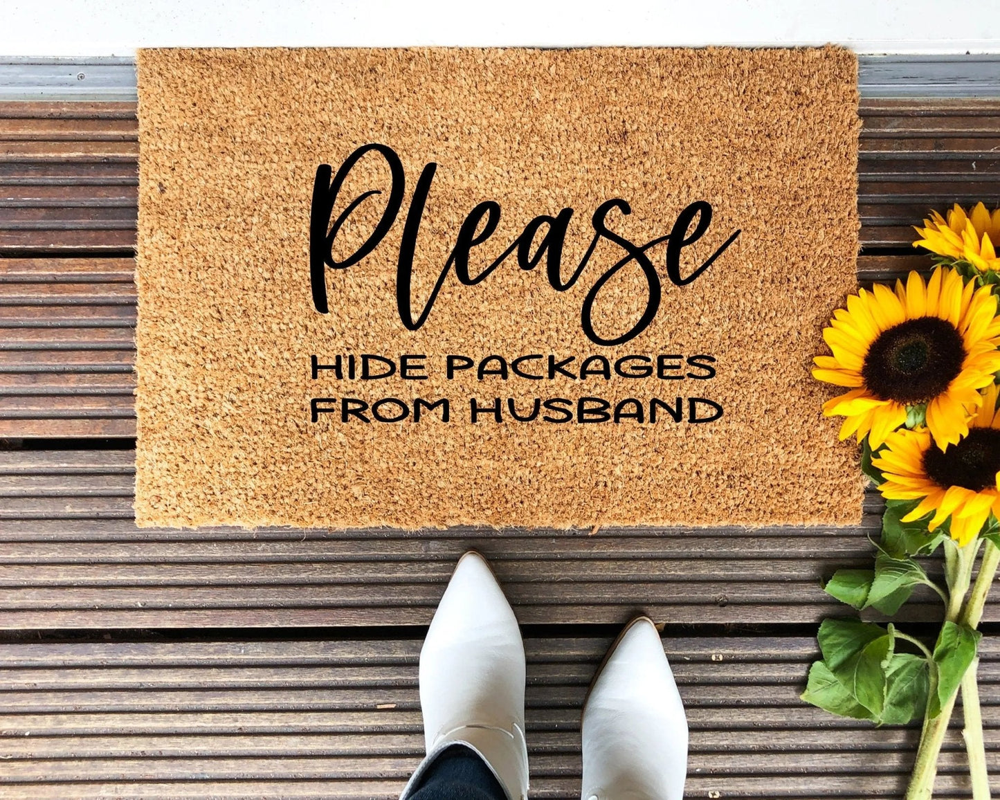 Please Hide Packages from Husband Doormat