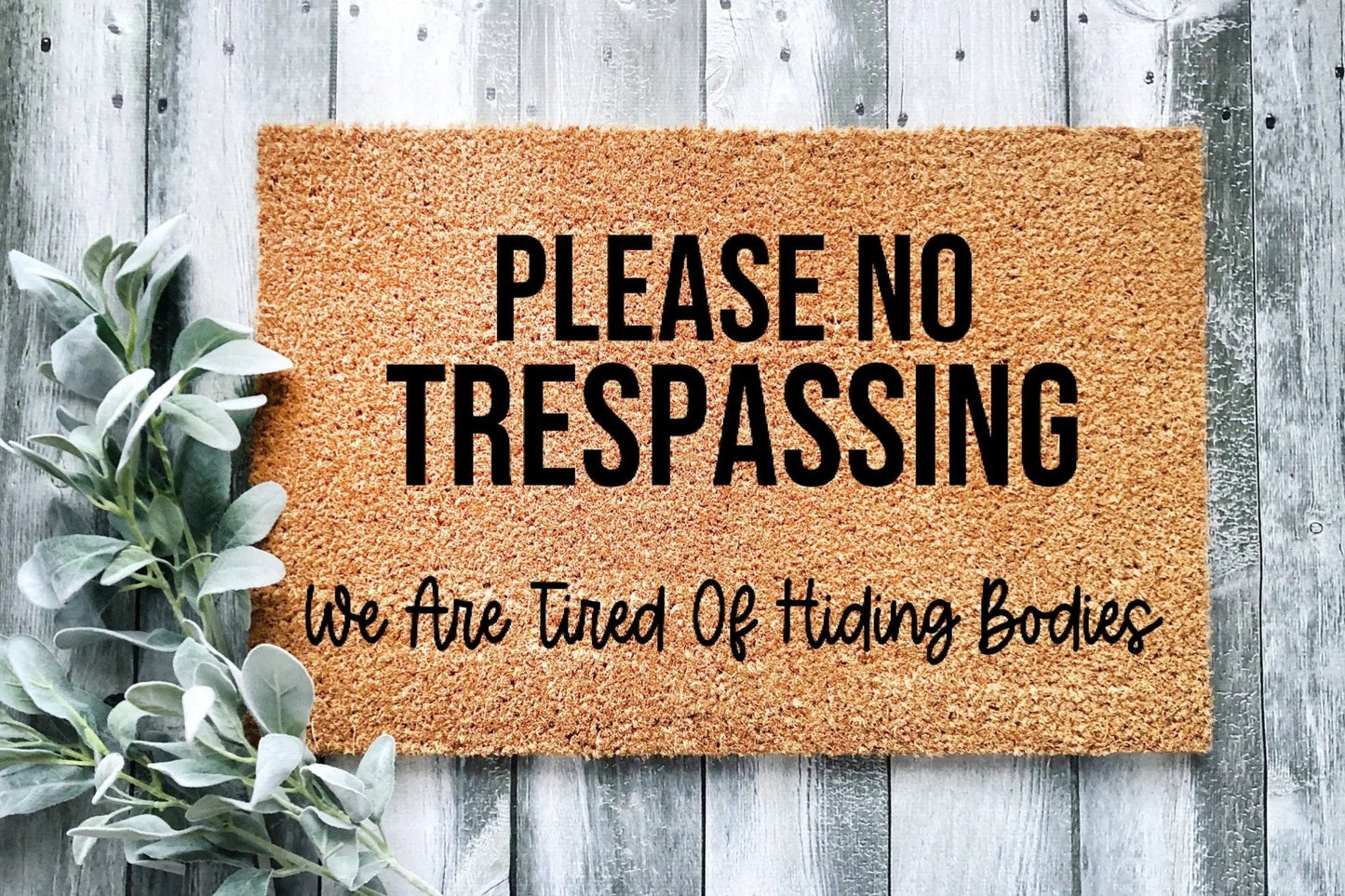 Please No Trespassing Doormat