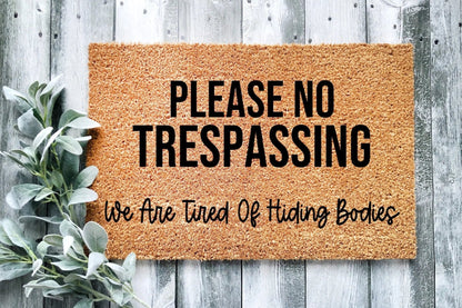 Please No Trespassing Doormat
