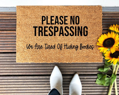 Please No Trespassing Doormat