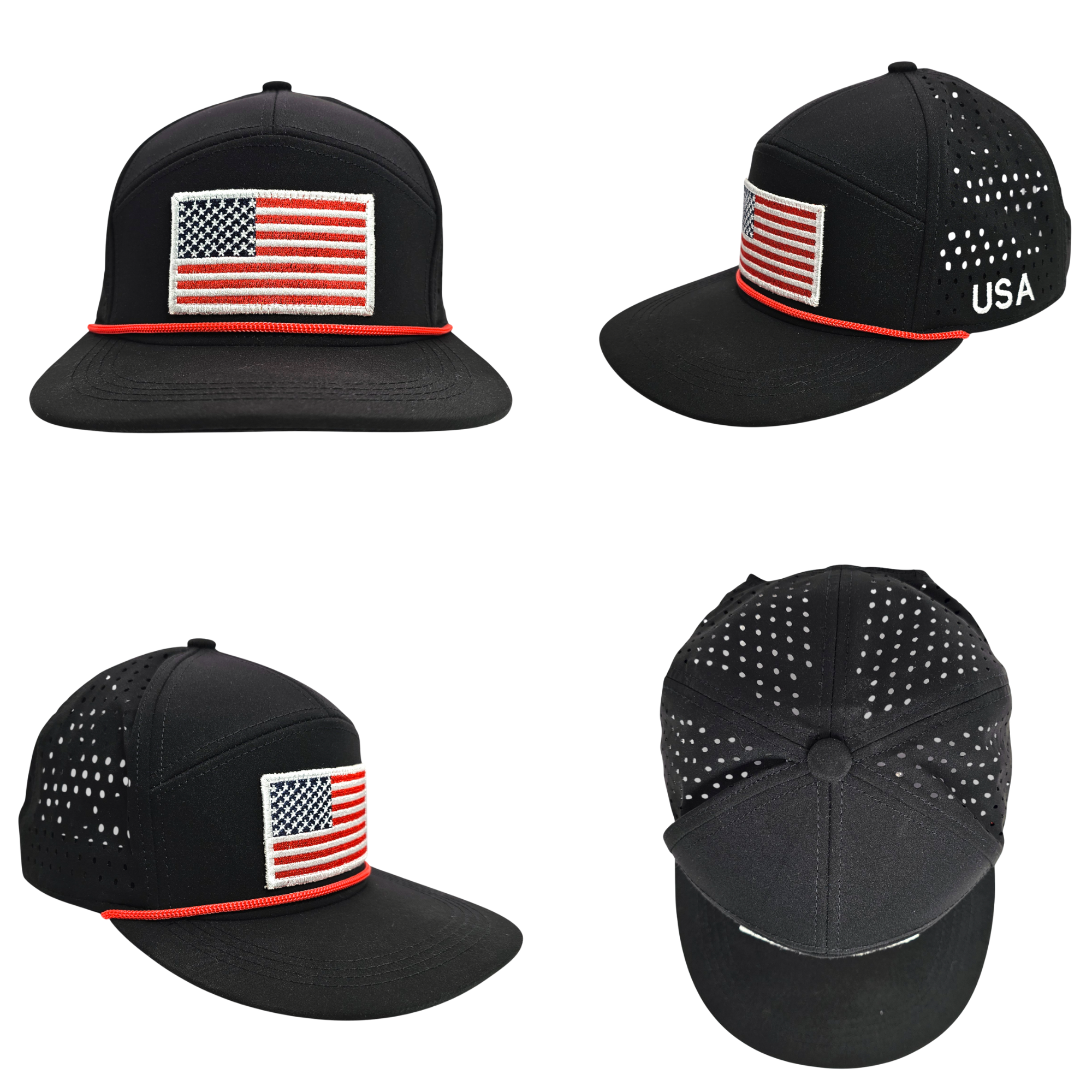 Premium USA Mesh Cap Flat-Bill Snapback
