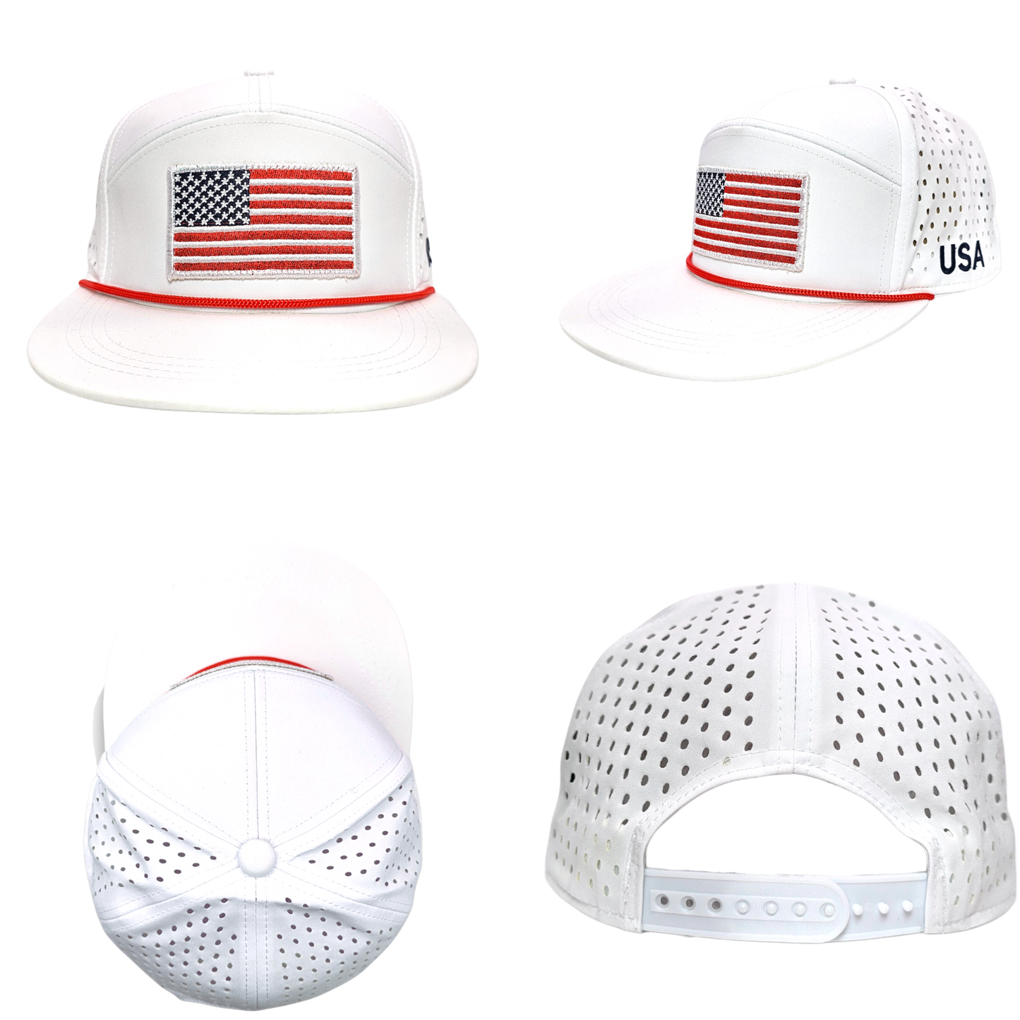 Premium USA Mesh Cap Flat-Bill Snapback