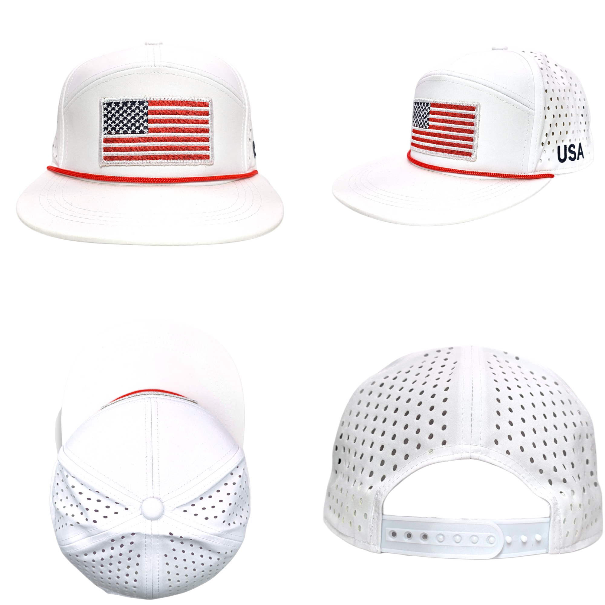 Premium USA Mesh Cap Flat-Bill Snapback