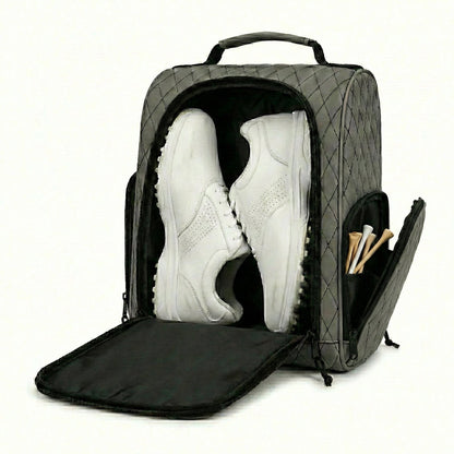 Premium Golf Shoe Bag – Vented Leather Shoe Storage