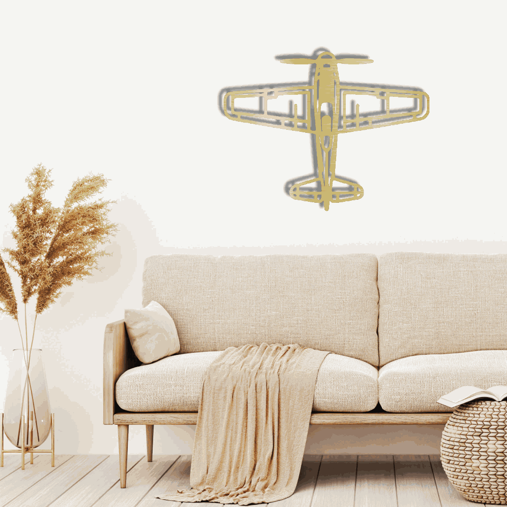 Airplane metal art Retro Aviation Gift for Him