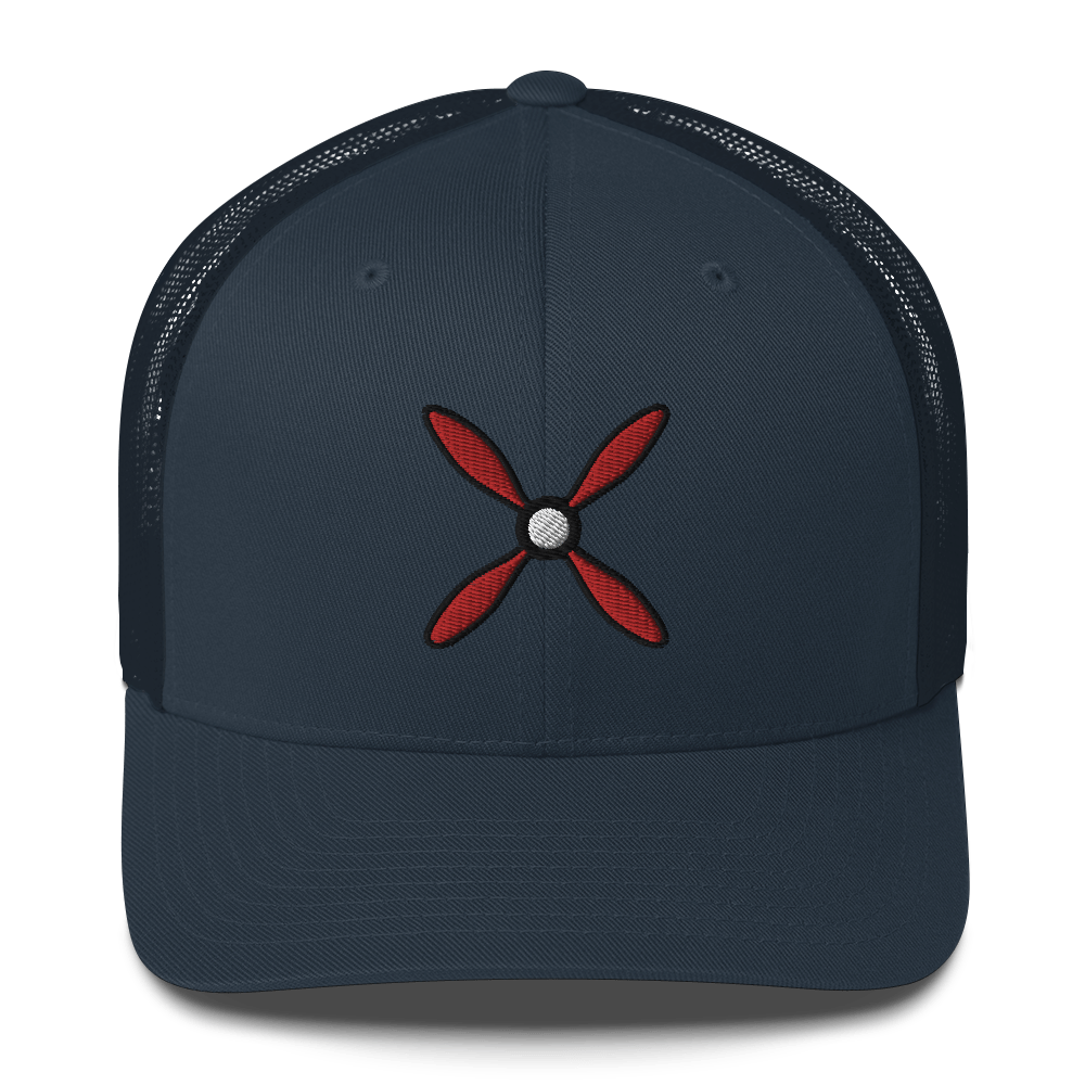 Aviation hat Prop and Piston #2 Five Trucker Cap Embroidered