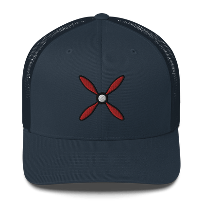 Aviation hat Prop and Piston #2 Five Trucker Cap Embroidered