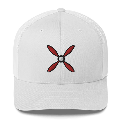 Aviation hat Prop and Piston #2 Five Trucker Cap Embroidered