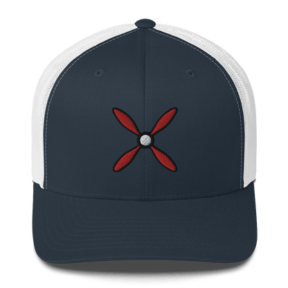 Aviation hat Prop and Piston #2 Five Trucker Cap Embroidered