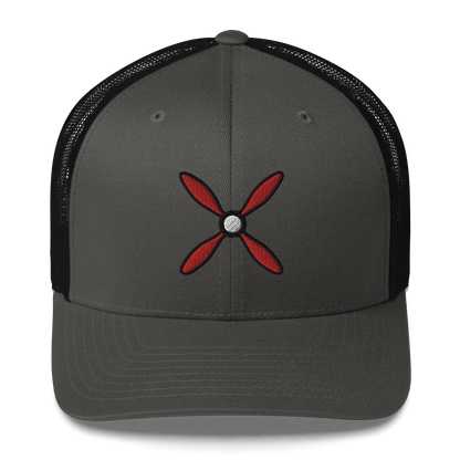 Aviation hat Prop and Piston #2 Five Trucker Cap Embroidered