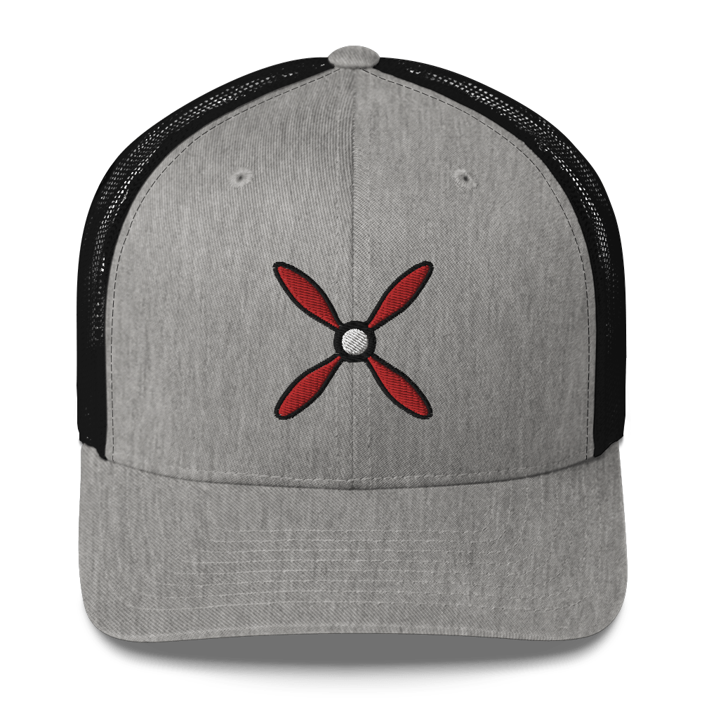 Aviation hat Prop and Piston #2 Five Trucker Cap Embroidered