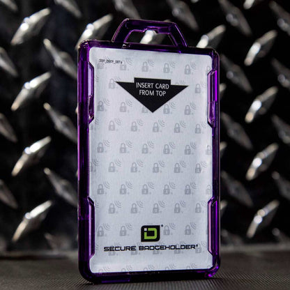 Secure Badge Holder Lite ™ Vertical 1 ID Card Holder