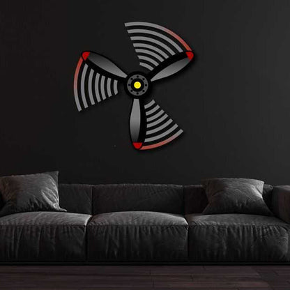 Multicolor metal wall art Propeller Spin Metal Wall Art