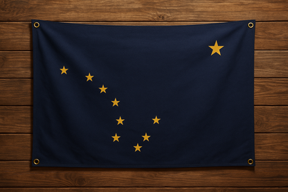 Alaska Flag with Grommets Along the Edges for Wall Hanging