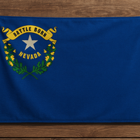 Nevada Flag with Grommets Along the Edges for Wall Hanging