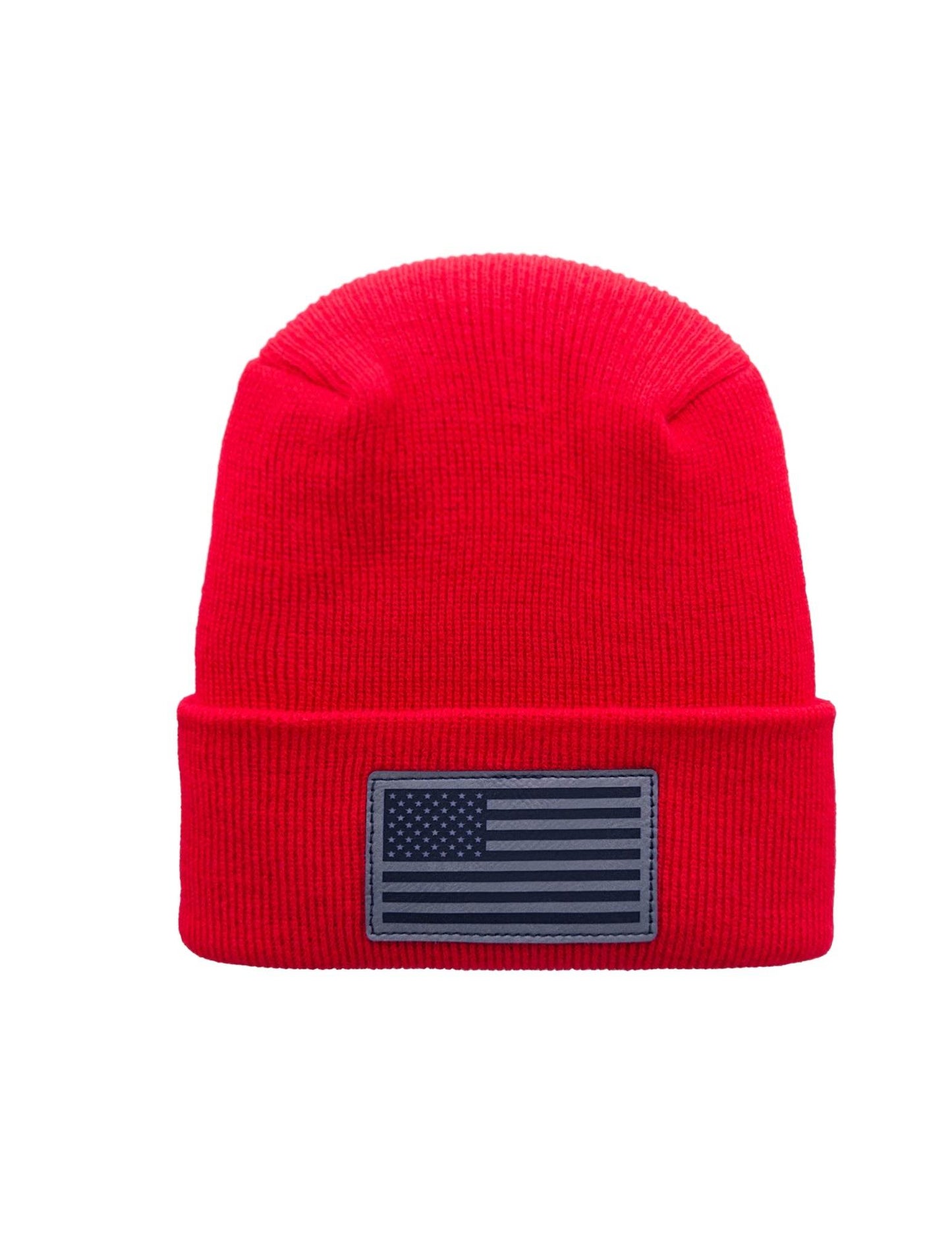 Haakwear American Flag Beanie, H Stitch Circular Knit Cuffed Beanie, Patented, Made in USA