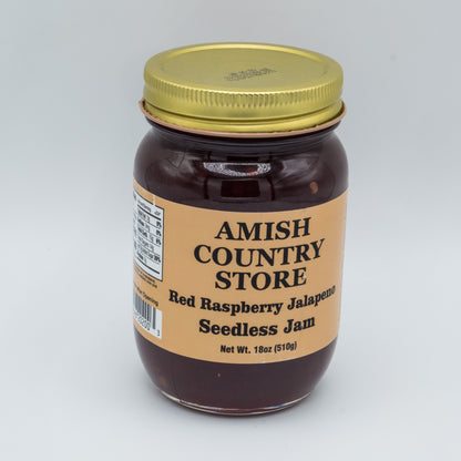 Old-Fashioned Seedless Red Raspberry Jam (18 oz) | Amish Country Store