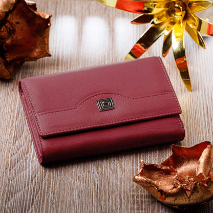 RFID Blocking Women's Leather Trifold Wallet