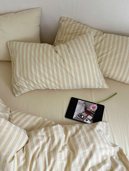 Refreshing Stripe Bedding Set / Blue Single