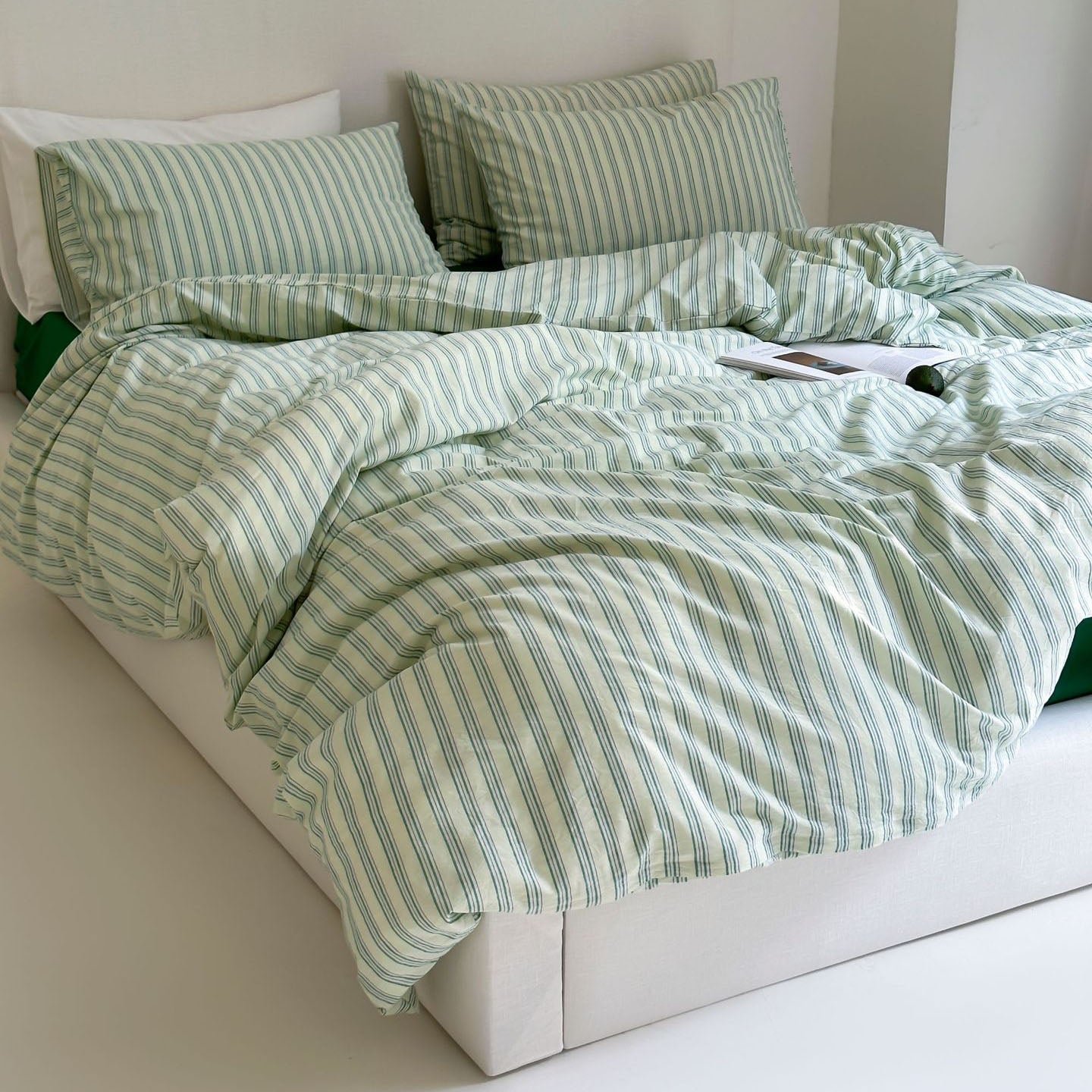 Refreshing Stripe Bedding Set / Blue Single