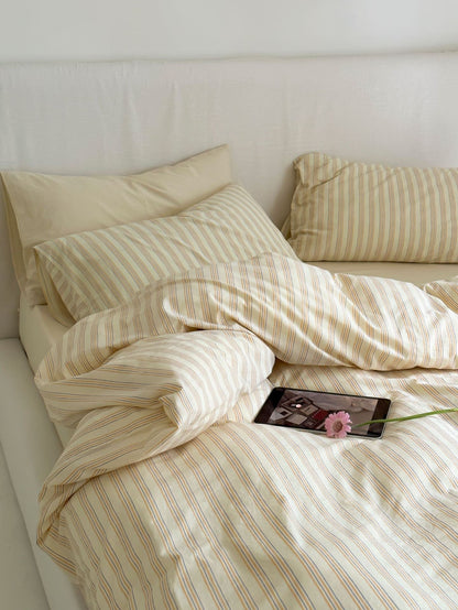 Refreshing Stripe Bedding Set / Blue Single