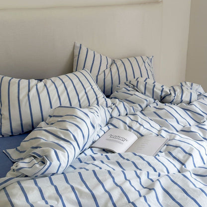 Refreshing Stripe Bedding Set / Forest Green