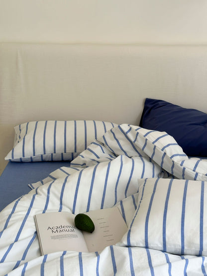 Refreshing Stripe Duvet Cover / Mint Green