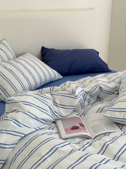 Refreshing Stripe Duvet Cover / Yellow