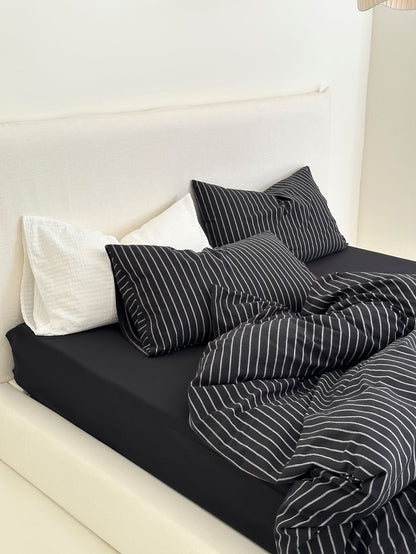 Refreshing Stripe Duvet Cover / Yellow