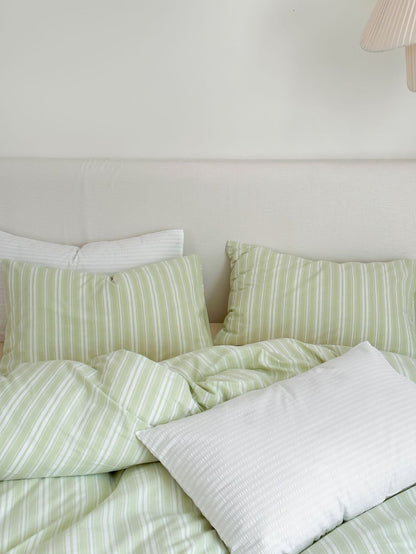 Refreshing Stripe Duvet Cover / Yellow