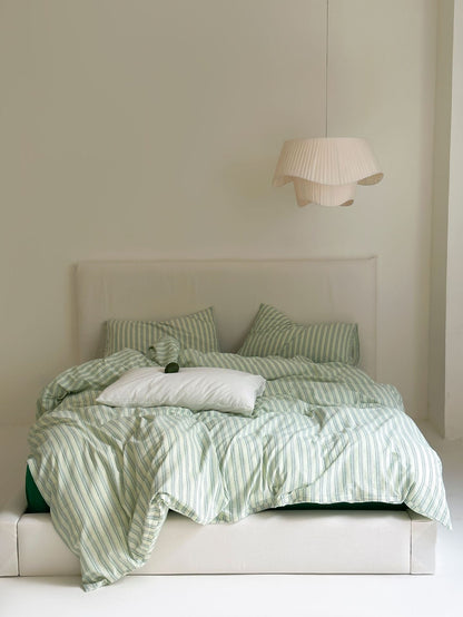 Refreshing Stripe Pillowcases / Mint Green