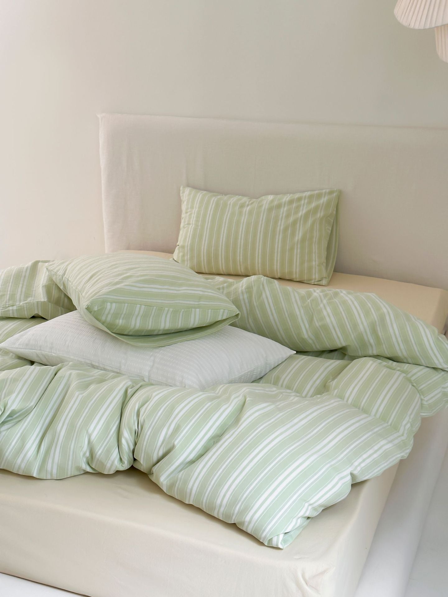 Refreshing Stripe Pillowcases / Mint Green