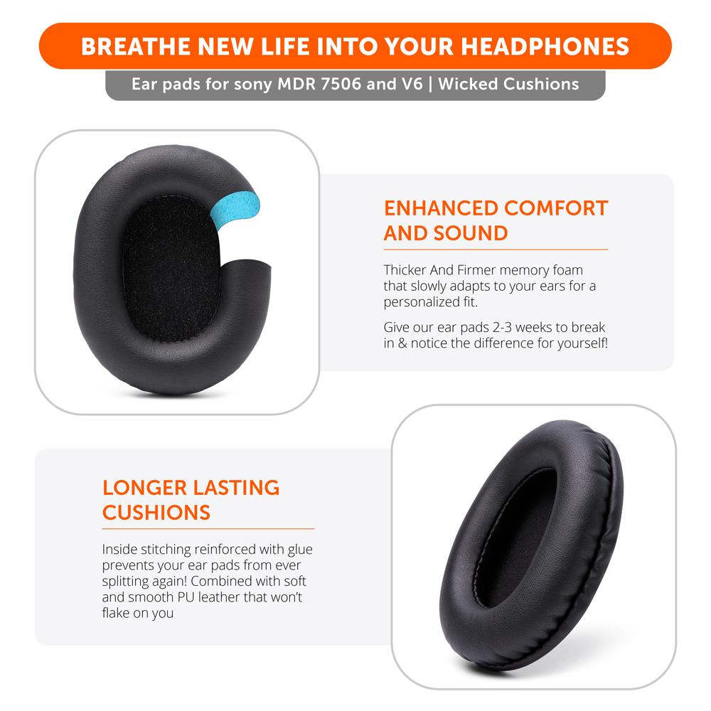 Replacement Earpads For Sony MDR 7506