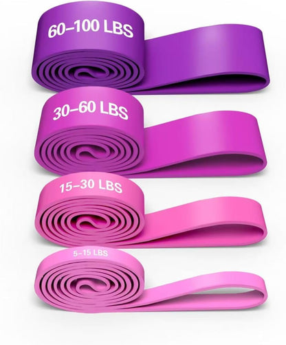 Resistance Bands Set - 4 and5 Levels Elastic Workout Bands for Total Body Training, Fitness, Muscle Building, Gym & Home Exercise（Super Good qualiey）