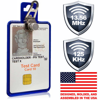 All Metal Magnetic Badge Holder - RFID Secure Badge Holder Genesis™ with BloxProx™