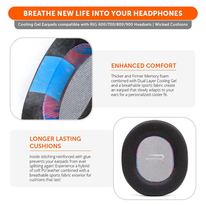RIG 600, 700, 800 & 900 Series Earpads - WC FreeZe Cooling Gel