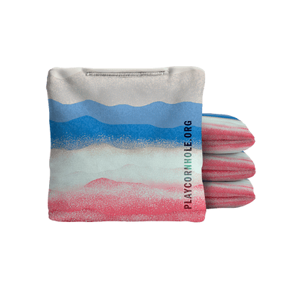 Rippling Stripes Red Blue NXT Dri-Tek Cornhole Bags