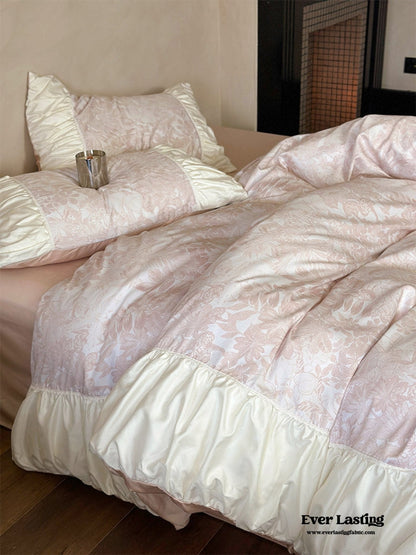 Royal Floral Ruffle Bedding Set / Green