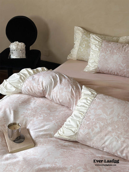 Royal Floral Ruffle Bedding Set / Green
