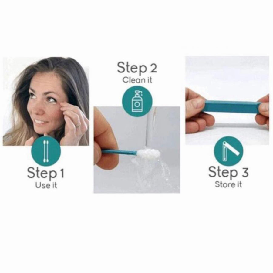 Reusable Silicone Cotton Swab -2 Pack