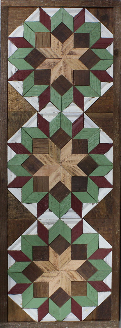 Amish Handmade Barn Quilt - Banner (10.5 in x 30 in)