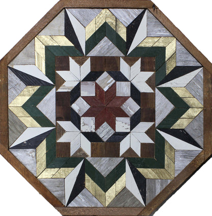 Amish Handmade Barn Quilt - Octagon (20.75 in x 20.75 in x 1 in)