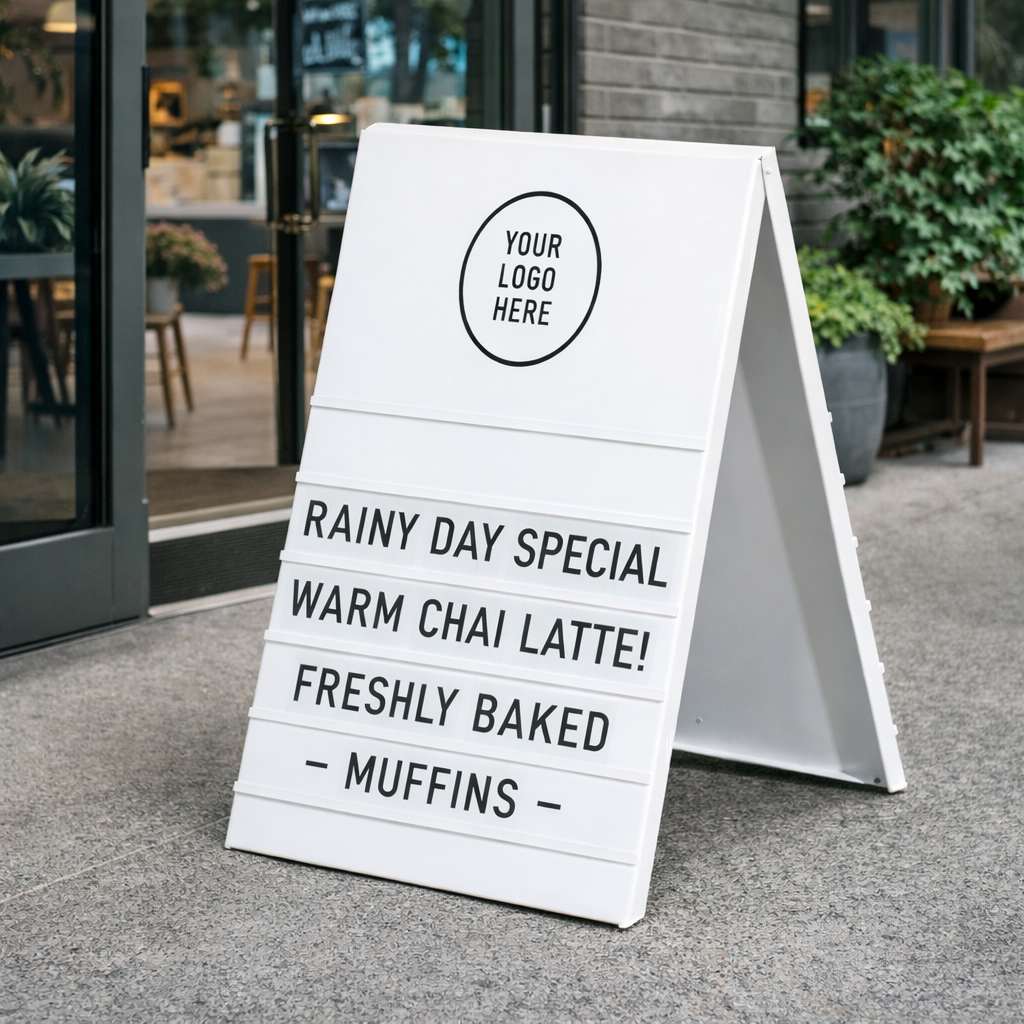 Metal Sandwich Board with Changeable Letters