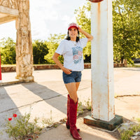 She Loves Jesus & America Graphic Tee