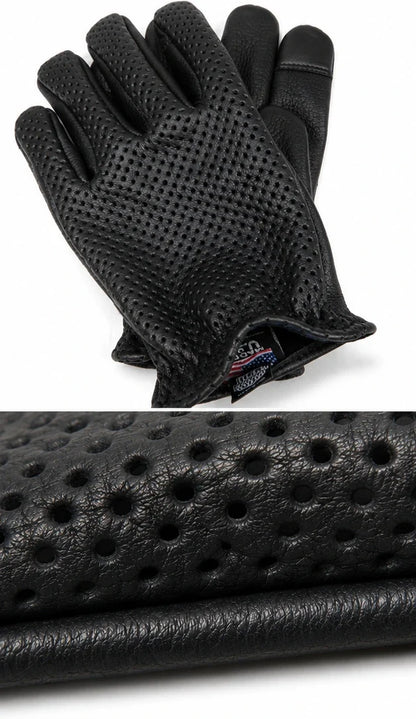 Ventilated Touchscreen Deerskin Gloves