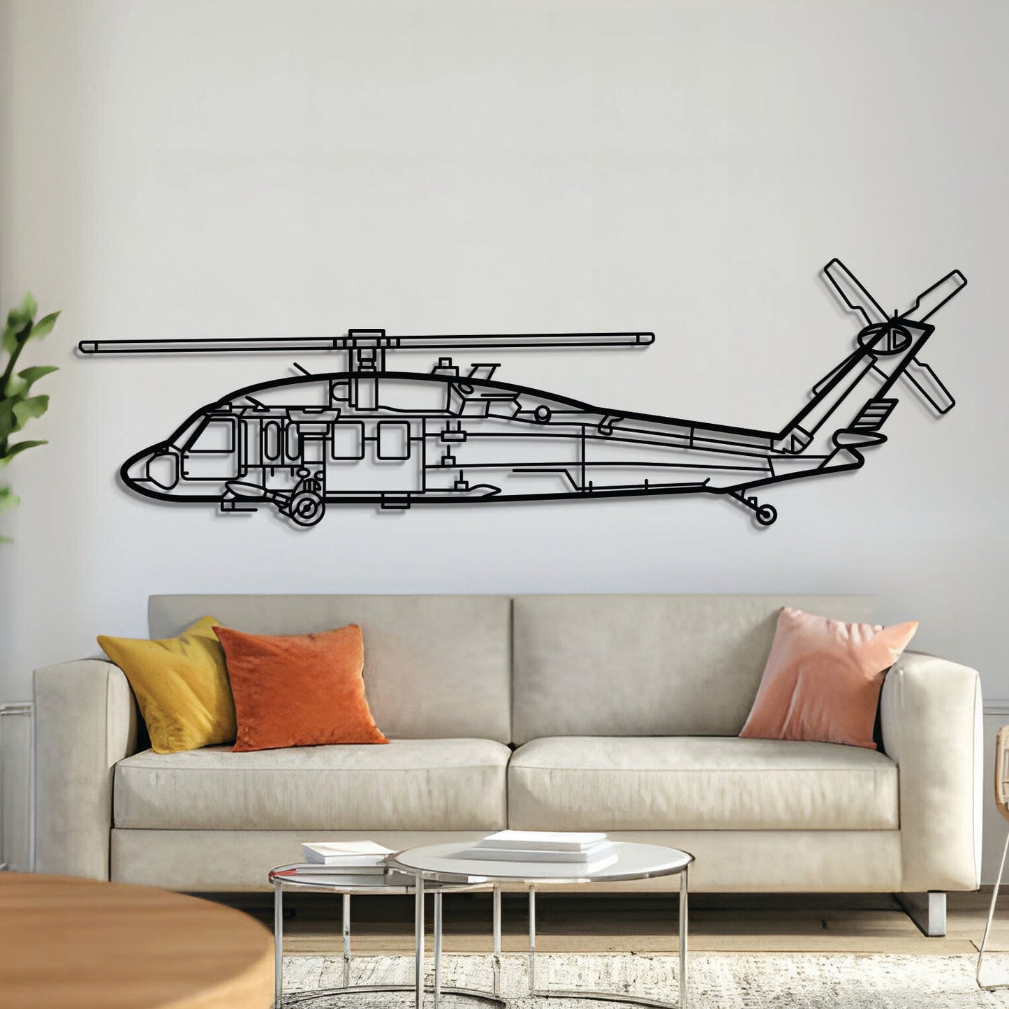 UH-60 Black Hawk Metal Aircraft Wall Art - NCP0146