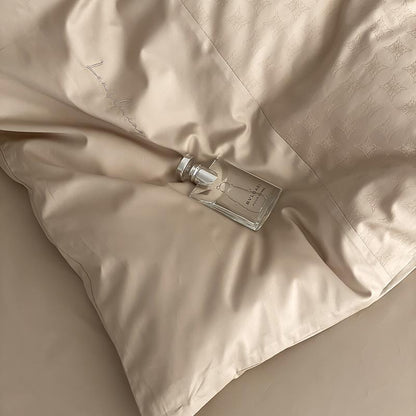 Silky Floral Bedding Set / Snow White