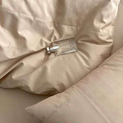 Silky Floral Bedding Set / Snow White